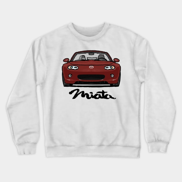 MX5 Miata NC1 Copper Red Crewneck Sweatshirt by Woreth